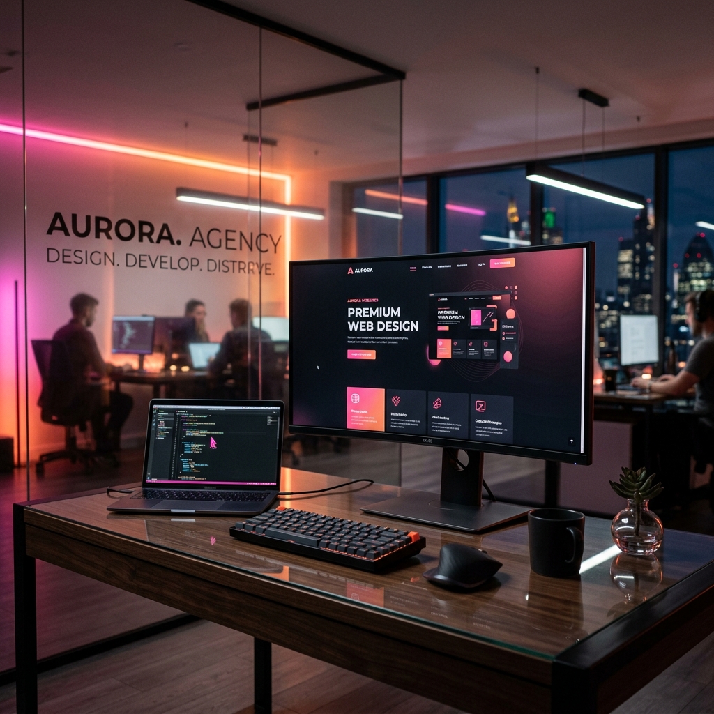 Modern Tech-Focused Web Creation Background